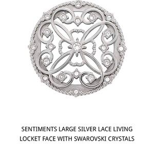 Origami Owl Combo- Twist off Swarovski crystal locket AND long silver chain